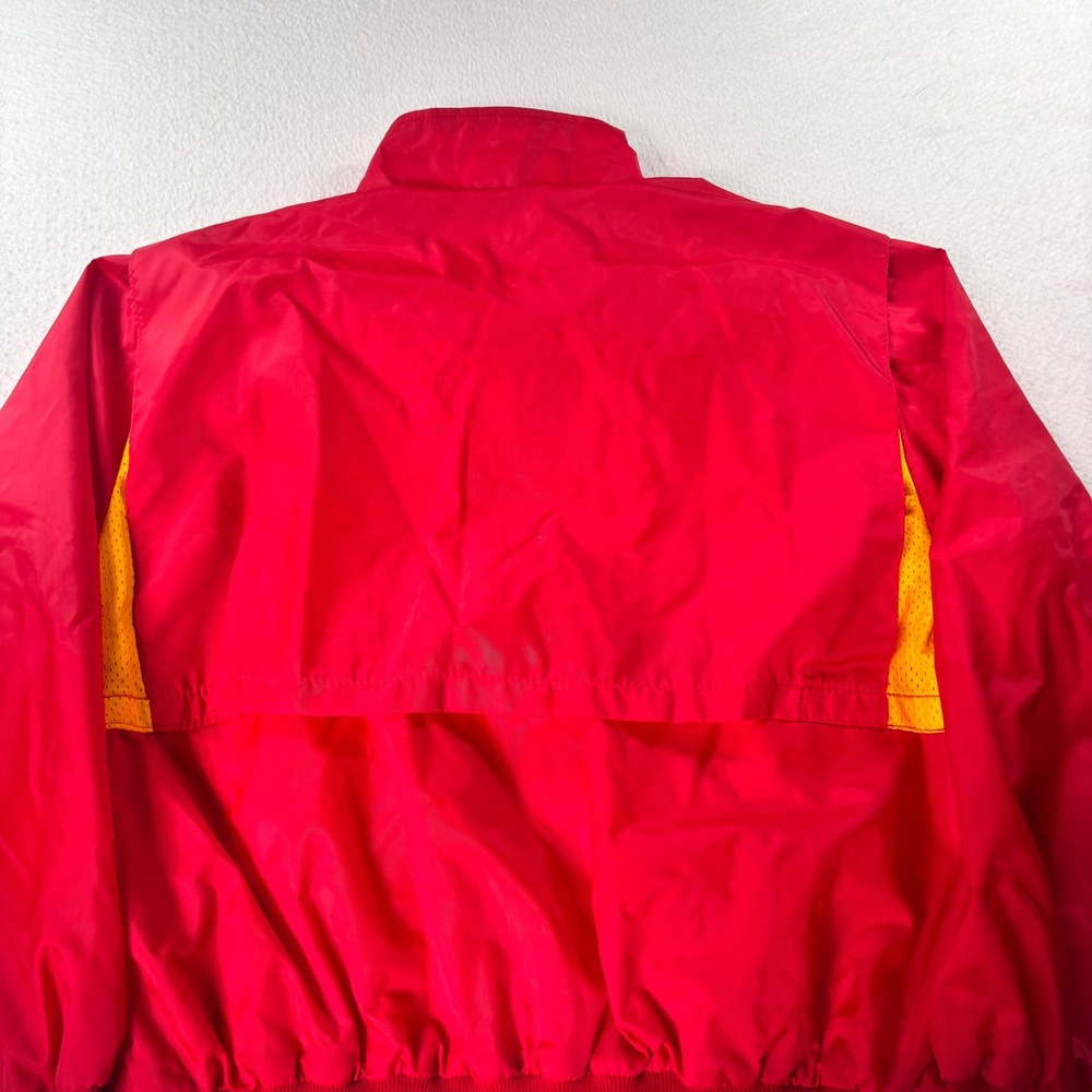 Vintage Butwin USA Nylon Bomber Jacket Men's XL Red Full Zip Striped Made USA - Picture 6 of 8